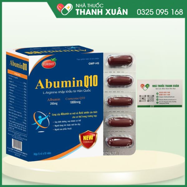 Abumin Q10 - Viên uống bổ sung albumin và một số acid amin cần thiết cho cơ thể